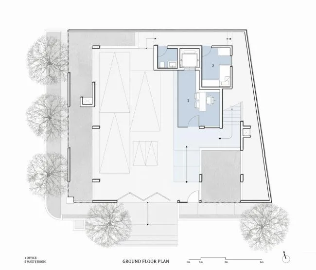 BIM Architecture | Concave and Irregular, Breaking Order: RL Room/SDeG in Bangalore