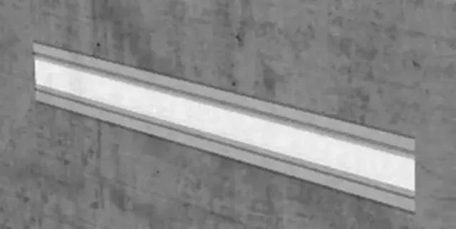 Channel steel after concrete pouring