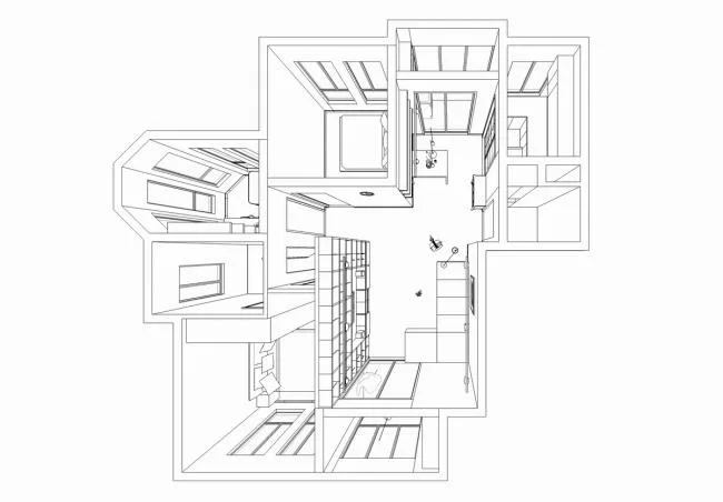 BIM Architecture | Fanghua; Daily Life in the Grid Wall of Home - Architect's Home/Jin Chao, Yan Luhong