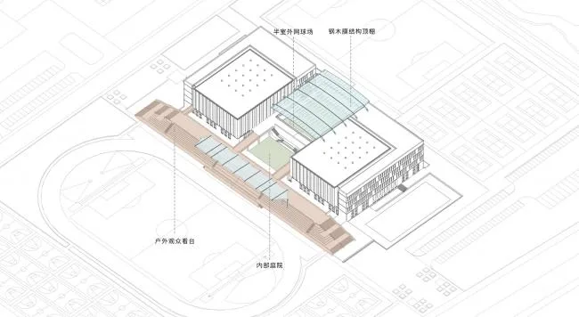 BIM Architecture | Zhejiang International Union College (Haining International Campus) Comprehensive Gymnasium/Zhejiang Architecture Design and Research Institute