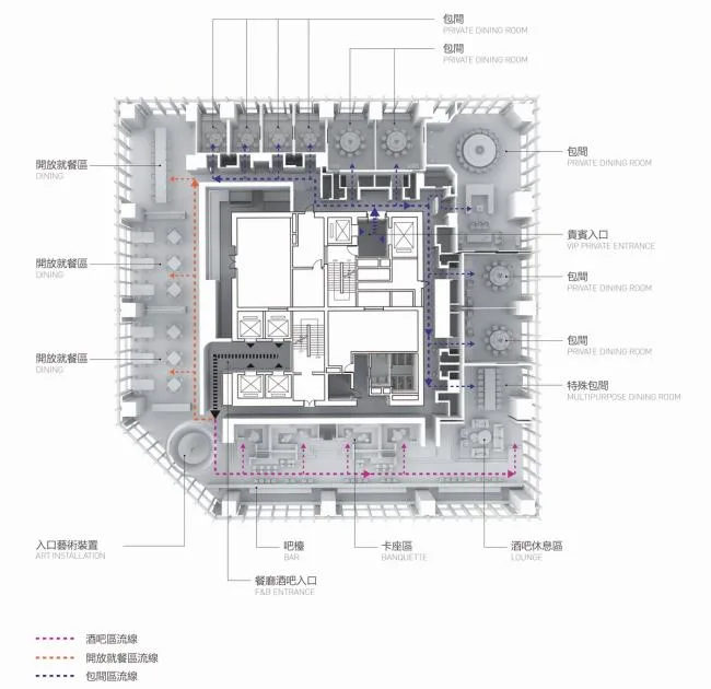 BIM Architecture | RSAA/Zhuang Ziyu Studio's New Work: "Cloud Banquet" Cloud Top 57 Restaurant