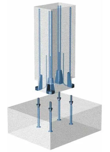 Column base connection seat and anchor bolt