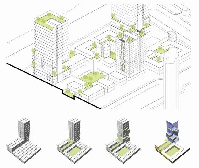 BIM Architecture | Courtyard in the City - Guangzhou Nansha Jinmao Bay Complex/Botao Design