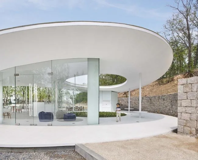 BIM Architecture | White Cool Hat on Sand Shore: Anaya Cafe/Odd