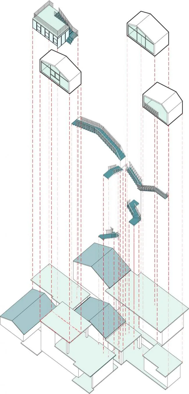 BIM Architecture | Crowdfunding for Terrace Public Space - New Foundation White House Residential Complex/Vertical Beam Society Architecture