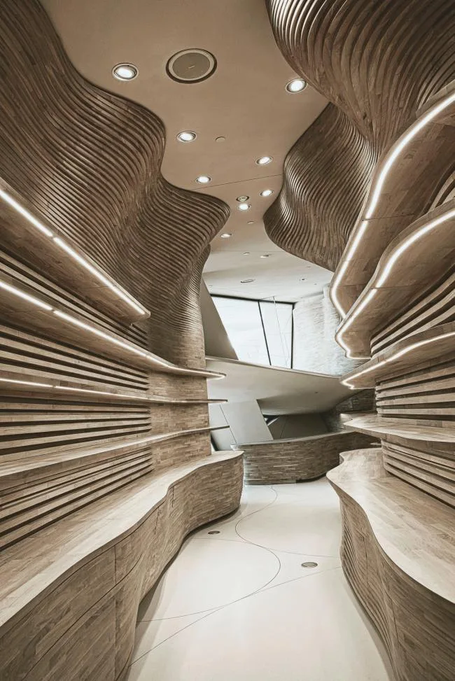 BIM Architecture | Clouds and Waves, Like Primitive Caves Penetrating Light: Qatar National Museum Shop/Koichi Takada Architectural Firm