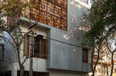 BIM Architecture by Indian StudioXS: Facade Grille and Wooden Panels Inspired by an Abacus-BIM WORLD