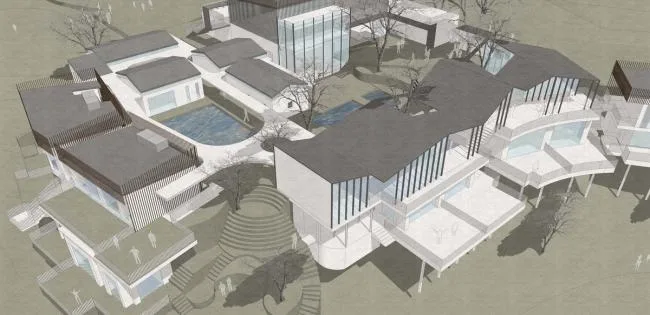 BIM Architecture | Maolin Qingquan, Burning Spray Nose Drinking Tea: Tea Words Not Elegant House/Hehe Design Studio