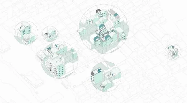 BIM Architecture | Crowdfunding for Terrace Public Space - New Foundation White House Residential Complex/Vertical Beam Society Architecture