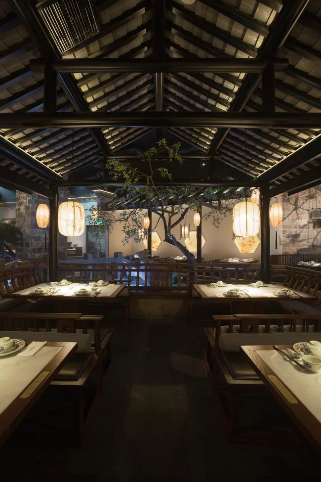 BIM Architecture | Strolling in the Leisure Garden, Jinse Shaohua: Jiangnan Li Chinese Restaurant, Changzhou, Jiangsu/Woye Space Design Firm