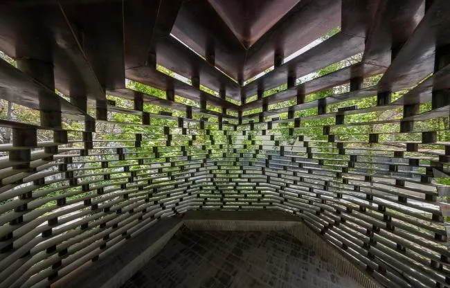 BIM Architecture | Incorporating Ancient Elements, Pillarless Canopy Built with Flake "Fish Scales"/Olgooco