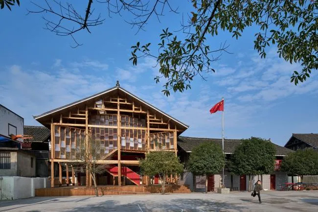 BIM architecture | Black tiles integrated into traditional villages: Gaobu Bookstore/Pengbi Port Chinese Year and Night School of Architecture Condition Lab