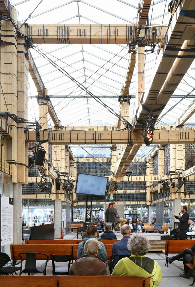 BIM Architecture | Borrowing Building Materials from Residents: Eindhoven Public Exhibition Hall, Netherlands/bureau SLA+Overtrenders W
