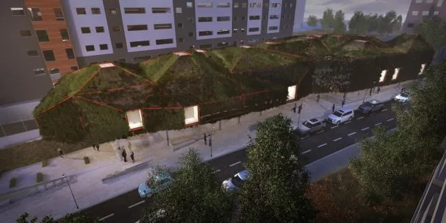 BIM Architecture | Like a 'Green Spaceship' - Madrid Municipal Library Project/3GATTI
