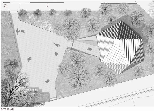 BIM Architecture | Incorporating Ancient Elements, Pillarless Canopy Built with Flake "Fish Scales"/Olgooco