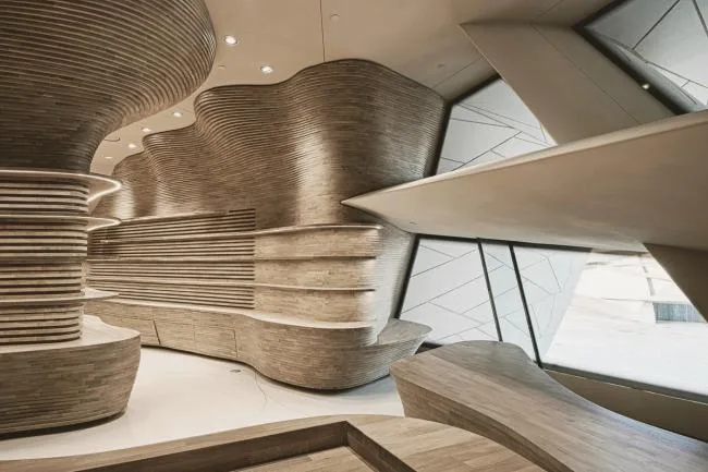 BIM Architecture | Clouds and Waves, Like Primitive Caves Penetrating Light: Qatar National Museum Shop/Koichi Takada Architectural Firm