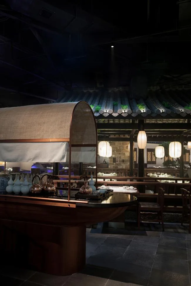BIM Architecture | Strolling in the Leisure Garden, Jinse Shaohua: Jiangnan Li Chinese Restaurant, Changzhou, Jiangsu/Woye Space Design Firm