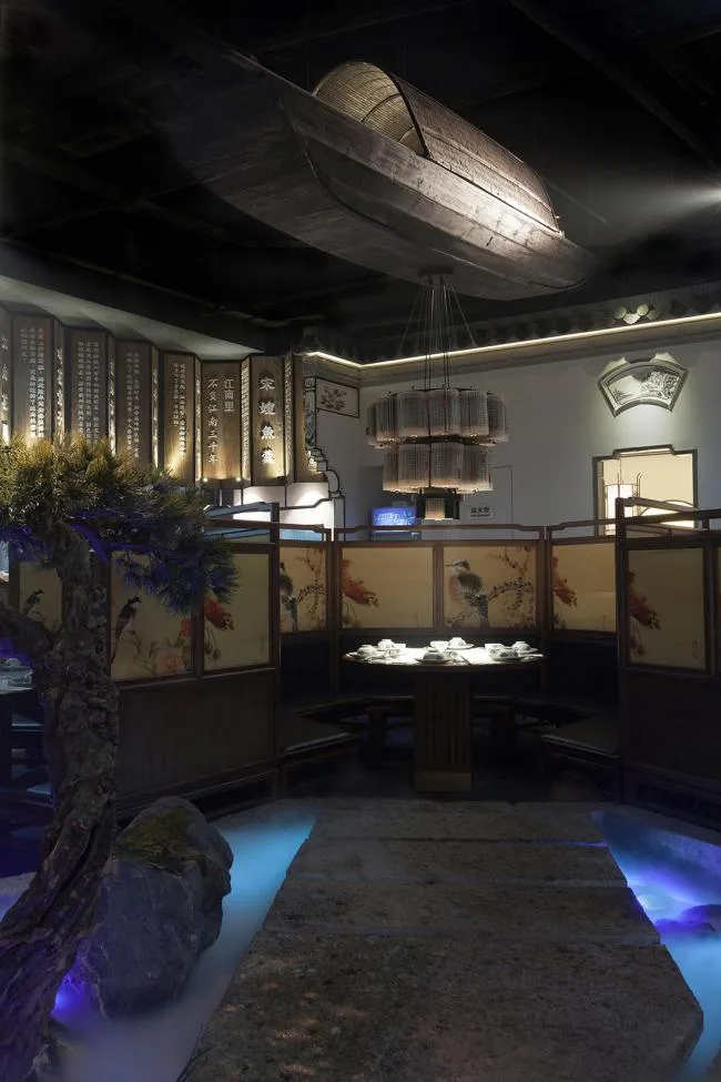 BIM Architecture | Strolling in the Leisure Garden, Jinse Shaohua: Jiangnan Li Chinese Restaurant, Changzhou, Jiangsu/Woye Space Design Firm