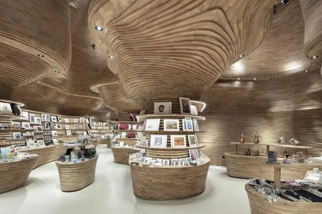 BIM Architecture | Clouds and Waves, Like Primitive Caves Penetrating Light: Qatar National Museum Shop/Koichi Takada Architectural Firm