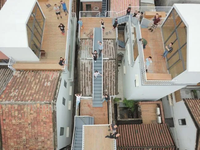 BIM Architecture | Crowdfunding for Terrace Public Space - New Foundation White House Residential Complex/Vertical Beam Society Architecture