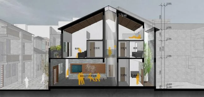 BIM Architecture | Xiguan Old Town Enning Road Yongqingfang Street Reform/Vertical Beam Society Architectural Design