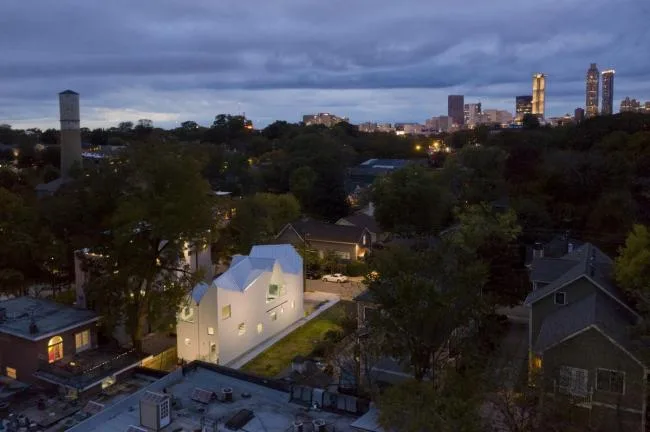 BIM architecture | Roof * * * cutting, restoring the classic modern pure white room/MALL