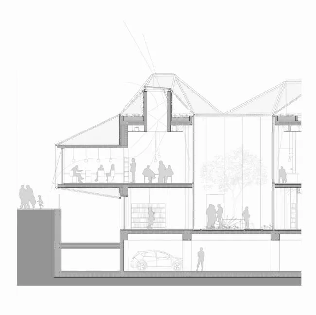 BIM Architecture | Like a 'Green Spaceship' - Madrid Municipal Library Project/3GATTI