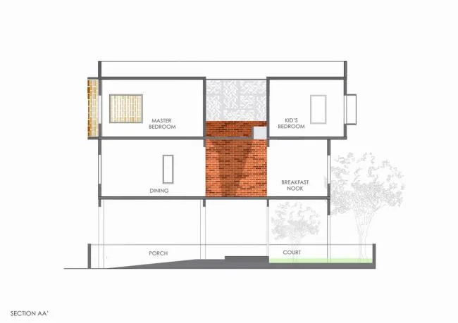 BIM architecture | Indian independent studio/studioXS with facade grille and wooden board resembling an abacus