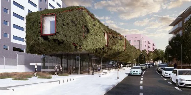 BIM Architecture | Like a 'Green Spaceship' - Madrid Municipal Library Project/3GATTI