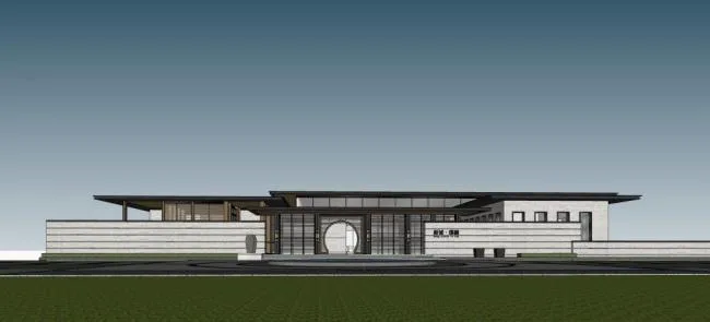 Sketchup Business Model | Clubhouse, New Chinese Style, Commercial Architecture, Modern Style