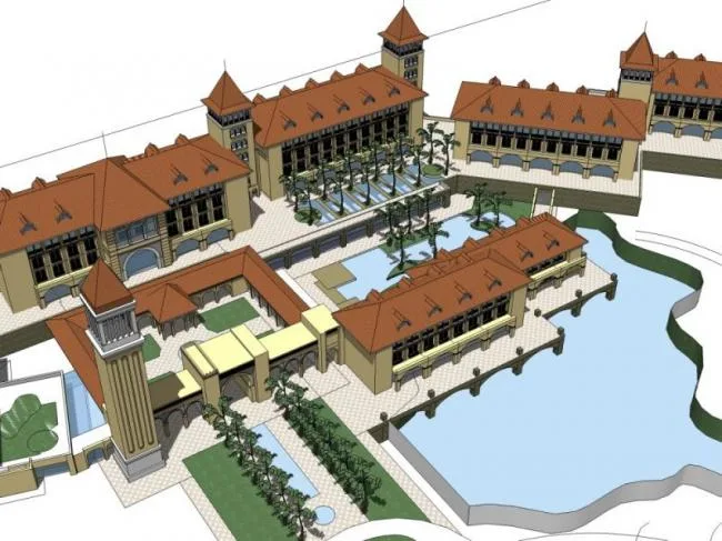 Sketchup Hotel Model | Multi story Hotel, Classical Style