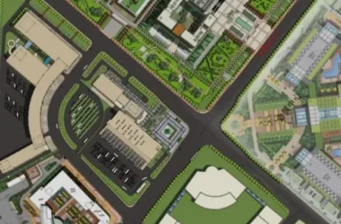 SketchUp Design: Multi-Story High-Rise Bus Terminal on Station Road Bridge-BIM WORLD