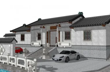SketchUp Residential Models: Low-Rise, Traditional, and Chinese-Style Designs-BIM WORLD