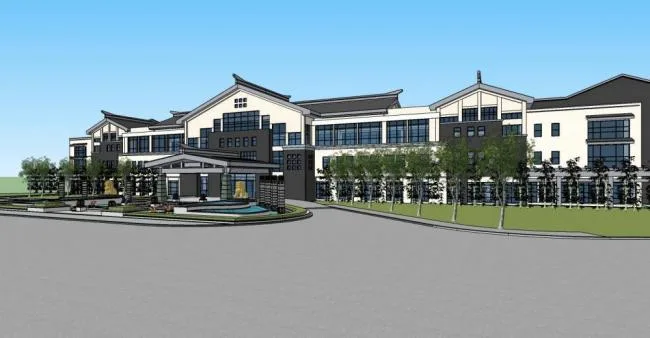 Sketchup Hotel Model | Multi story Hotel, Office, Chinese Style