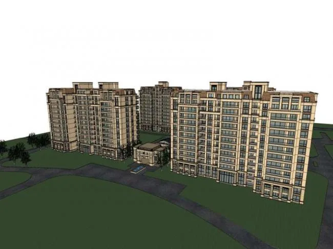 Sketchup Residential Model | Small and High rise Residential Buildings, Residential Buildings, Classical Style