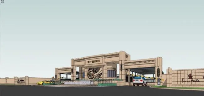 Sketchup Hotel Model | Clubhouse Entrance, Classical Style