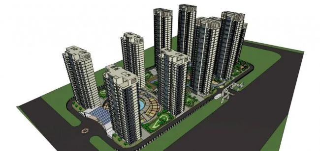 Sketchup Residential Model | High rise residential complex, modern style, residential building