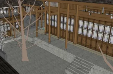 SketchUp Residential Model: Traditional Chinese Courtyard Low-Rise Design-BIM WORLD