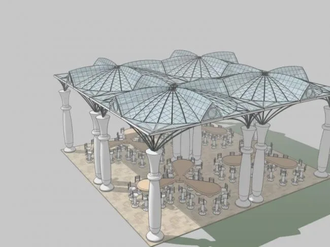 Sketchup Sketch Model | Pavilion, European Style, Sketch, Classical Style