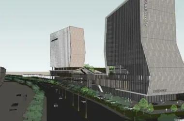 SketchUp Complex Model: Multi-Story Modern High-Rise Mixed-Use Commercial Building-BIM WORLD