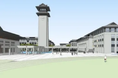 Multi-Story Middle School Design | Educational Architecture with Chinese Style in SketchUp-BIM WORLD
