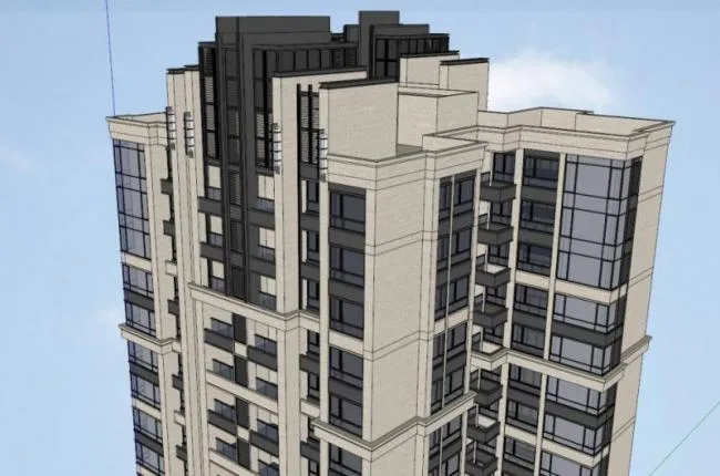Sketchup Residential Model | High rise Residential Buildings, Residential Buildings, Classical Style