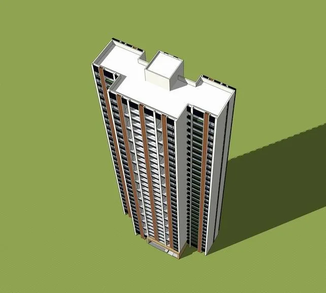 Sketchup Residential Model | High rise Residential Buildings, Modern Style, Residential Buildings
