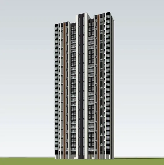 Sketchup Residential Model | High rise Residential Buildings, Modern Style, Residential Buildings