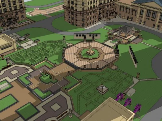 SketchUp Landscape Models: Residential, High-Rise, and Classical Styles