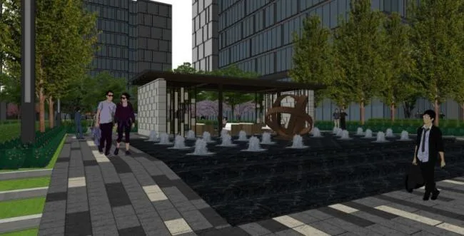 Sketchup Landscape Model | Industrial Park Landscape, Office Landscape, Modern Style