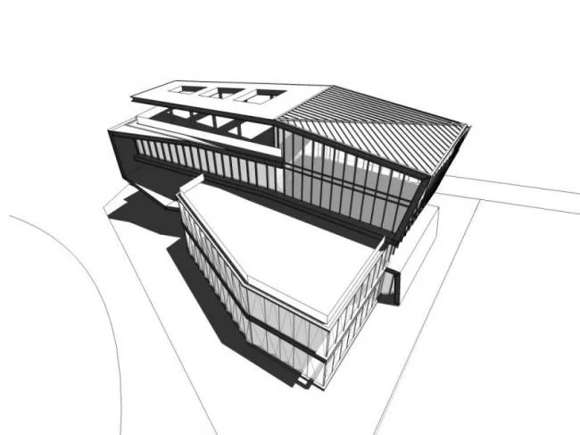 Sketchup Business Model | Multi story Clubhouse, Modern Style