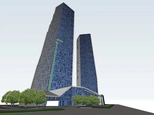 Sketchup Complex Model | Super High rise Commercial Complex, Modern Style