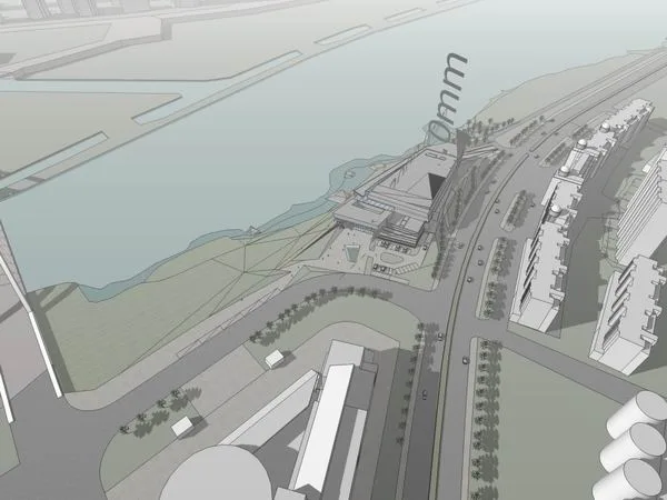 Sketchup Cultural Model | Multi story Exhibition Hall, Cultural Architecture, Modern Style