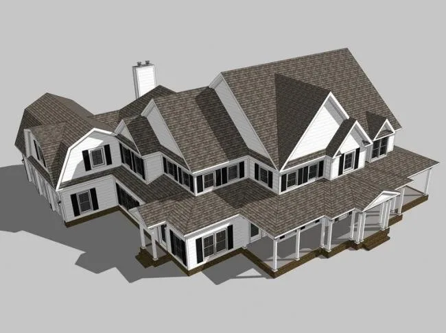 American-Style Solo Villa SketchUp Model